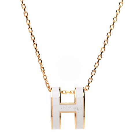 hermes necklace h white|hermes diamond jewellery.